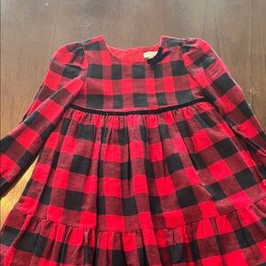 Tommy Hilfiger Red and Black Plaid Kids Dress